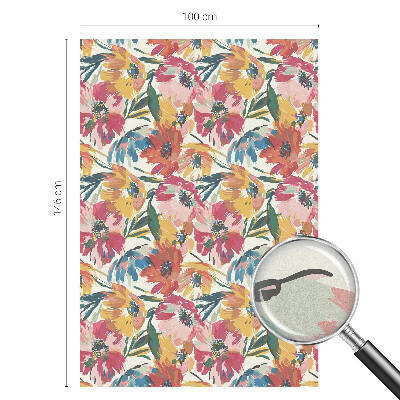 Milchglasfolie Fenster Buntglasoptik Blumenexplosion