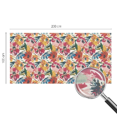 Milchglasfolie Fenster Buntglasoptik Blumenexplosion