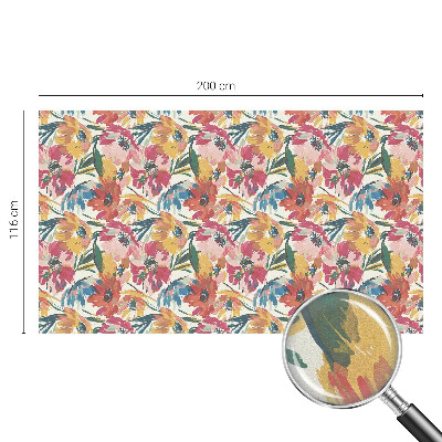 Milchglasfolie Fenster Buntglasoptik Blumenexplosion