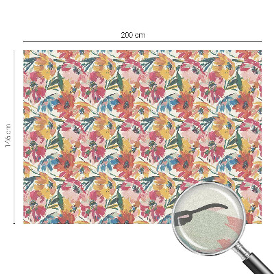 Milchglasfolie Fenster Buntglasoptik Blumenexplosion