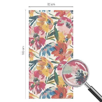 Milchglasfolie Fenster Buntglasoptik Blumenexplosion