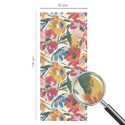 Milchglasfolie Fenster Buntglasoptik Blumenexplosion