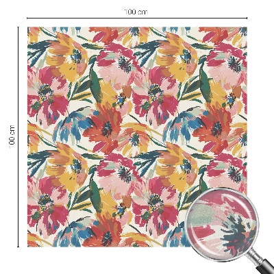 Milchglasfolie Fenster Buntglasoptik Blumenexplosion