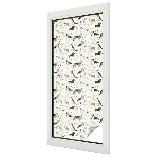 Sichtschutz Klebefolie für Fenster Hundemuster
