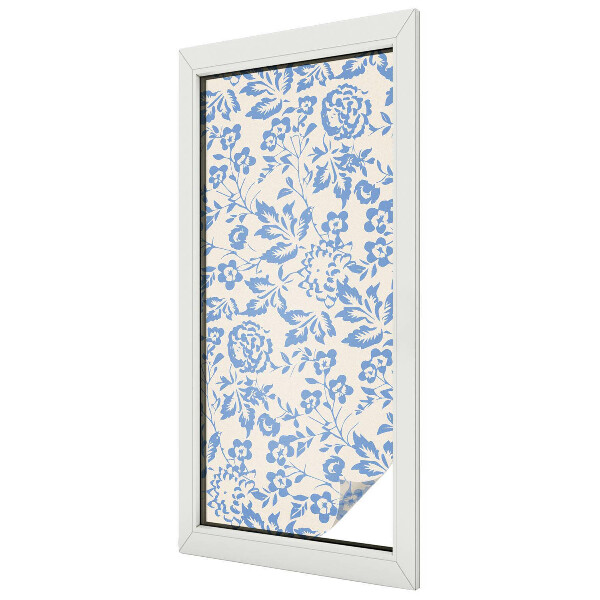 Milchglasfolie Fenster Buntglasoptik Blütenblätter