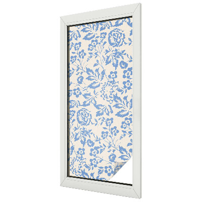 Milchglasfolie Fenster Buntglasoptik Blütenblätter