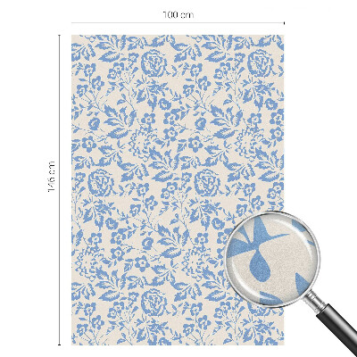 Milchglasfolie Fenster Buntglasoptik Blütenblätter