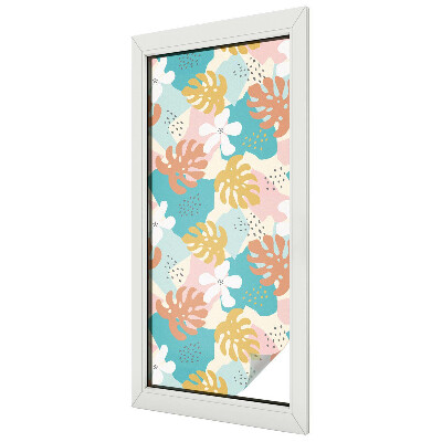 Fensterfolie mit Motiv Buntglas Exotische Natur