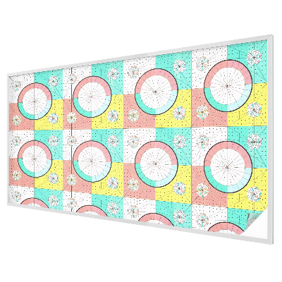 Fensterfolie mit Motiv Buntglas Geometrische Kreise