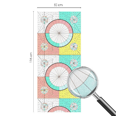 Fensterfolie mit Motiv Buntglas Geometrische Kreise