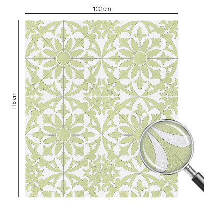 Milchglasfolie Fenster Buntglasoptik Grüner Schmuck