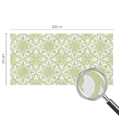 Milchglasfolie Fenster Buntglasoptik Grüner Schmuck