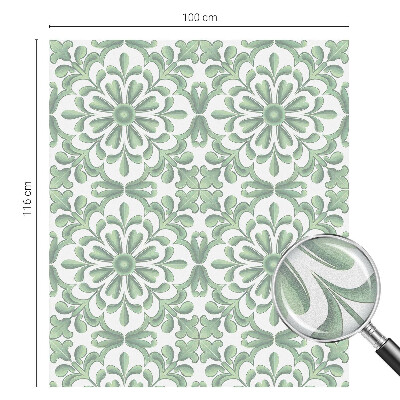 Milchglasfolie Fenster Buntglasoptik Grüne Blätter