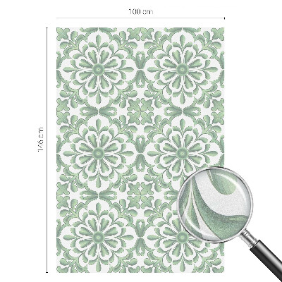 Milchglasfolie Fenster Buntglasoptik Grüne Blätter