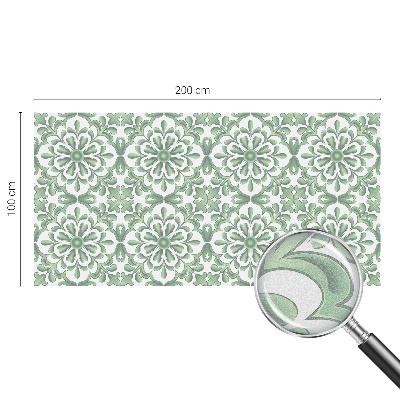 Milchglasfolie Fenster Buntglasoptik Grüne Blätter