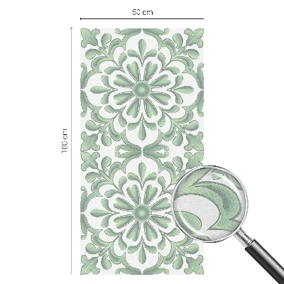 Milchglasfolie Fenster Buntglasoptik Grüne Blätter