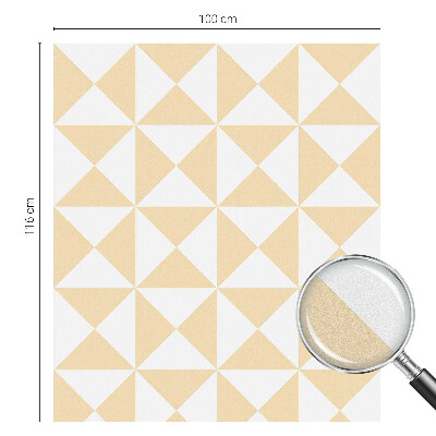 Milchglasfolie Fenster Buntglasoptik Geometrische Dreiecke