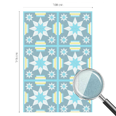 Fensterfolie mit Motiv Buntglas Sternmuster