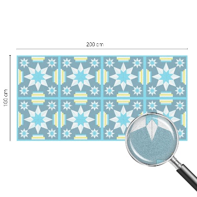 Fensterfolie mit Motiv Buntglas Sternmuster