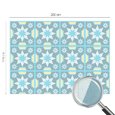 Fensterfolie mit Motiv Buntglas Sternmuster