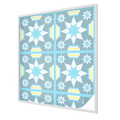 Fensterfolie mit Motiv Buntglas Sternmuster