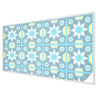 Fensterfolie mit Motiv Buntglas Sternmuster