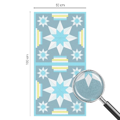 Fensterfolie mit Motiv Buntglas Sternmuster