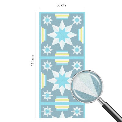 Fensterfolie mit Motiv Buntglas Sternmuster