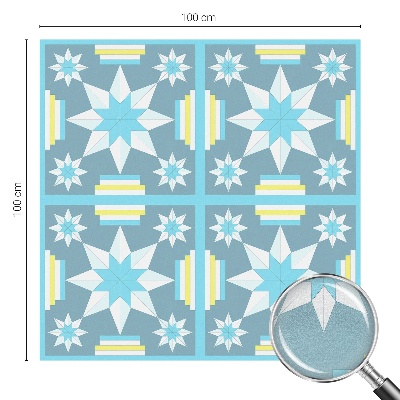 Fensterfolie mit Motiv Buntglas Sternmuster