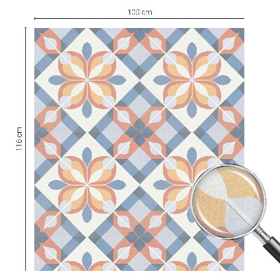 Milchglasfolie Fenster Buntglasoptik Farbenfrohe Symmetrie