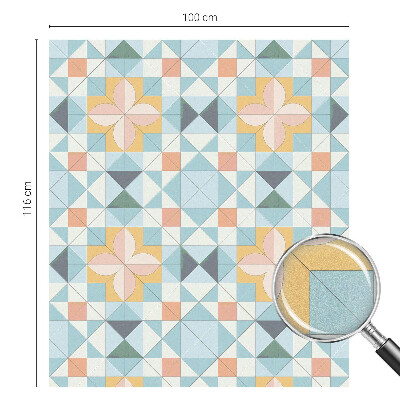 Fensterfolie mit Motiv Buntglas Farbenfrohe Geometrie