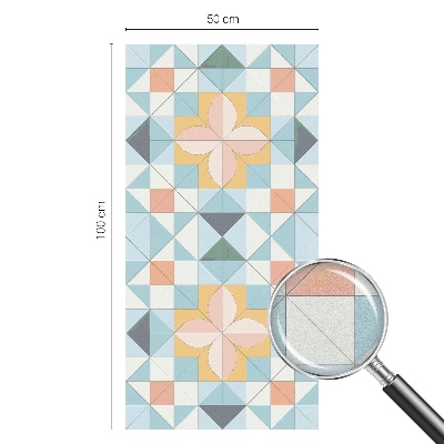 Fensterfolie mit Motiv Buntglas Farbenfrohe Geometrie