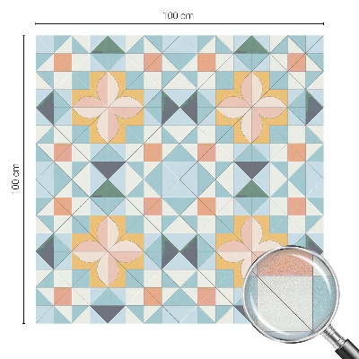 Fensterfolie mit Motiv Buntglas Farbenfrohe Geometrie