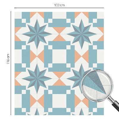 Milchglasfolie Fenster Buntglasoptik Blaue Sterne