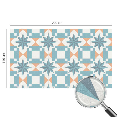 Milchglasfolie Fenster Buntglasoptik Blaue Sterne