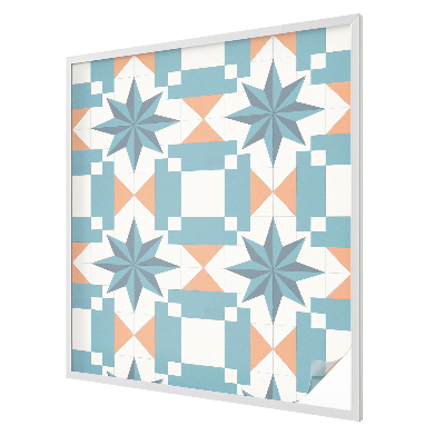 Milchglasfolie Fenster Buntglasoptik Blaue Sterne