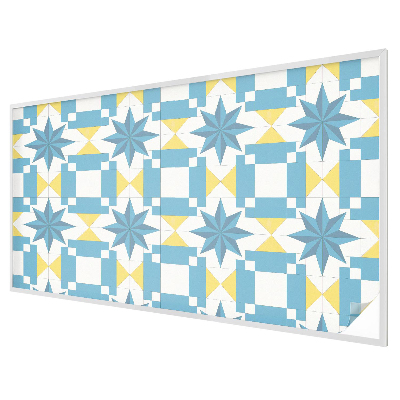 Fensterfolie mit Motiv Buntglas Blaue Sterne