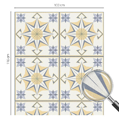 Milchglasfolie Fenster Buntglasoptik Geometrische Sterne