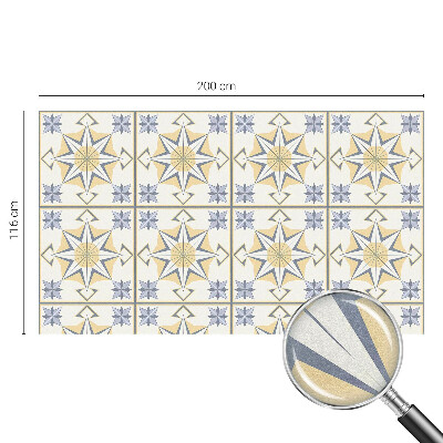 Milchglasfolie Fenster Buntglasoptik Geometrische Sterne
