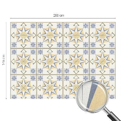 Milchglasfolie Fenster Buntglasoptik Geometrische Sterne
