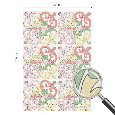 Fensterfolie mit Motiv Buntglas Blumenschmuck