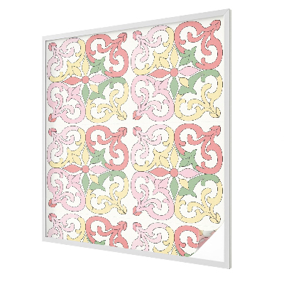 Fensterfolie mit Motiv Buntglas Blumenschmuck