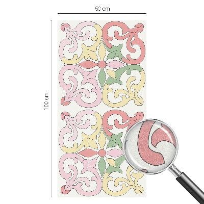 Fensterfolie mit Motiv Buntglas Blumenschmuck