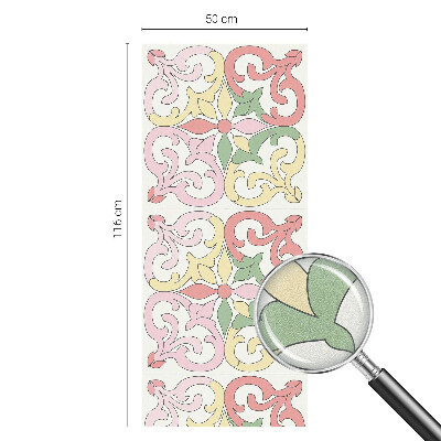 Fensterfolie mit Motiv Buntglas Blumenschmuck