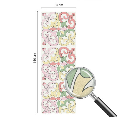 Fensterfolie mit Motiv Buntglas Blumenschmuck