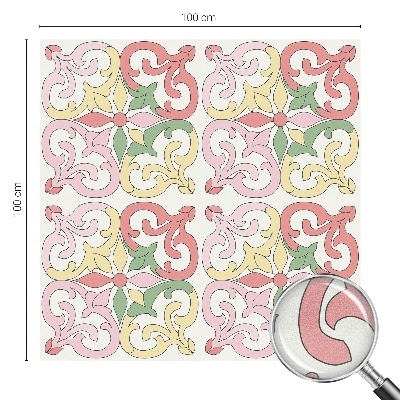 Fensterfolie mit Motiv Buntglas Blumenschmuck