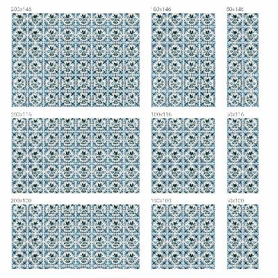 Milchglasfolie Fenster Buntglasoptik Blaue Blumen