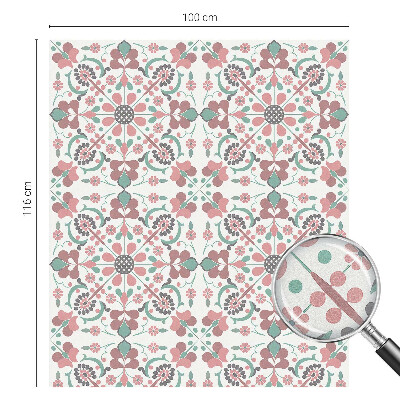 Fensterfolie mit Motiv Buntglas Florale Harmonie