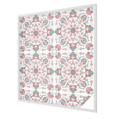 Fensterfolie mit Motiv Buntglas Florale Harmonie