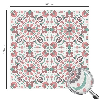 Fensterfolie mit Motiv Buntglas Florale Harmonie